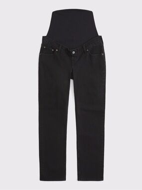 Abercrombie & Fitch Black Straight-Leg Maternity Jeans